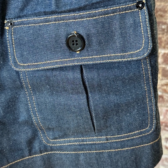 CHLOE - Blue cotton raw denim cargo pocket shorts - Size FR36 - Authentic - Picture 5 of 7